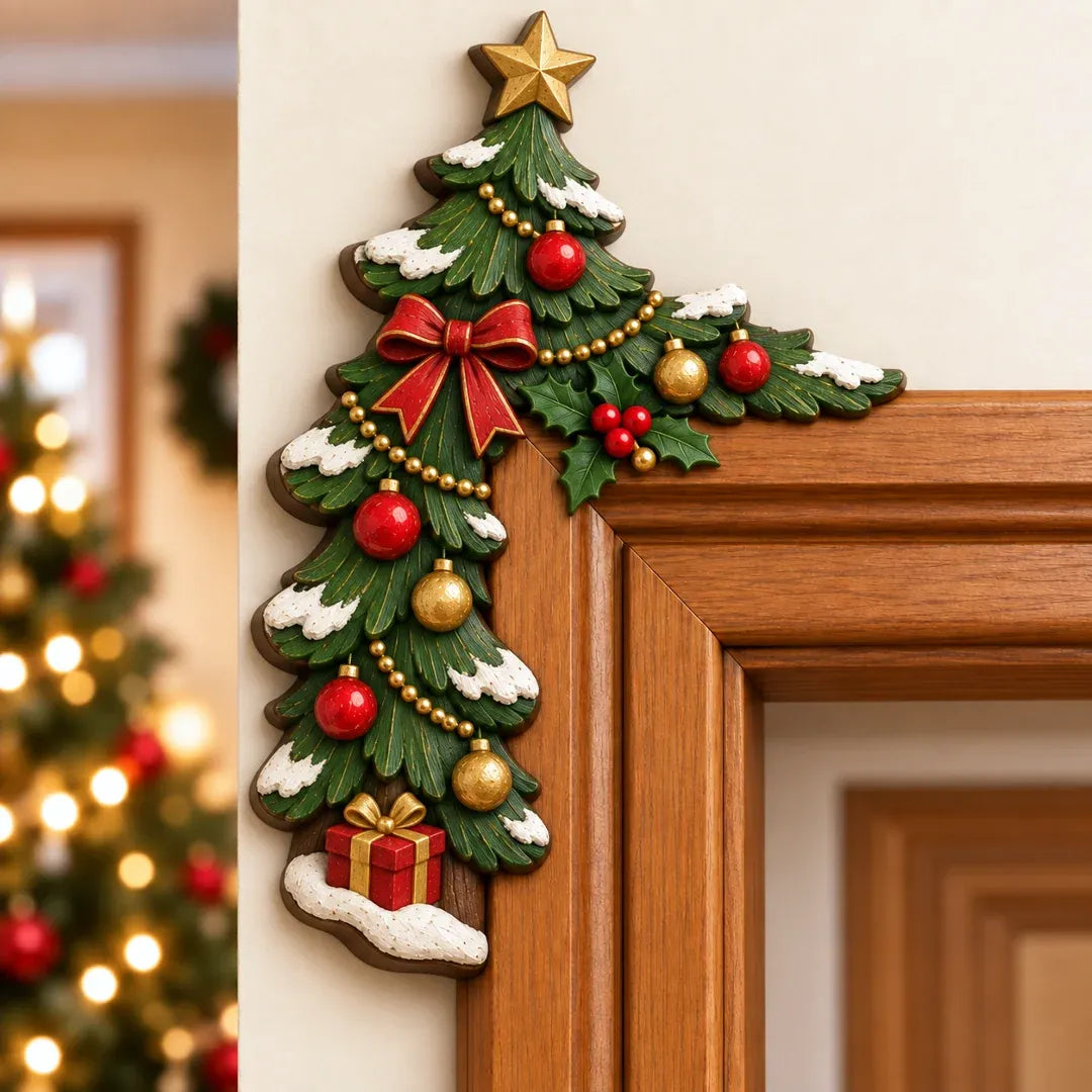 ⏰ LAST DAY 50% OFF 🎅 3D Sculpted Christmas Peekaboo Door Frame Corner Decor