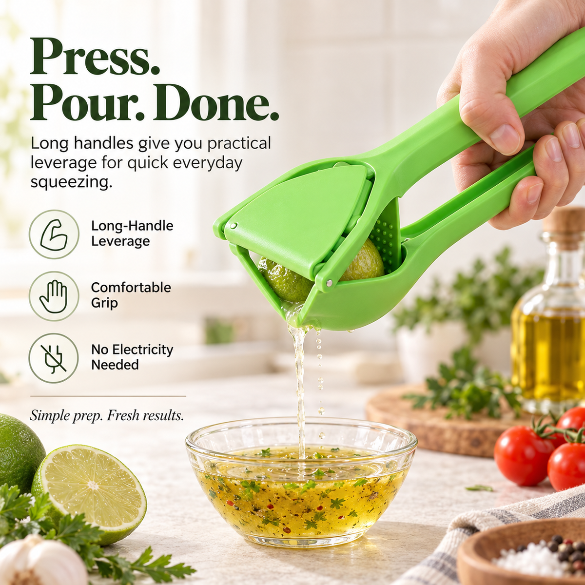 Handheld Citrus Squeezer – Fresh Juice in One Easy Press