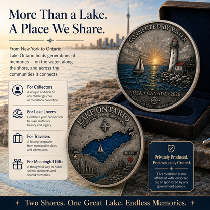 2026 Lake Ontario Commemorative Coin – Two Shores, One Great Lake
