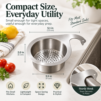 Sink-Side Strainer Basket – Rinse, Drain, Organize