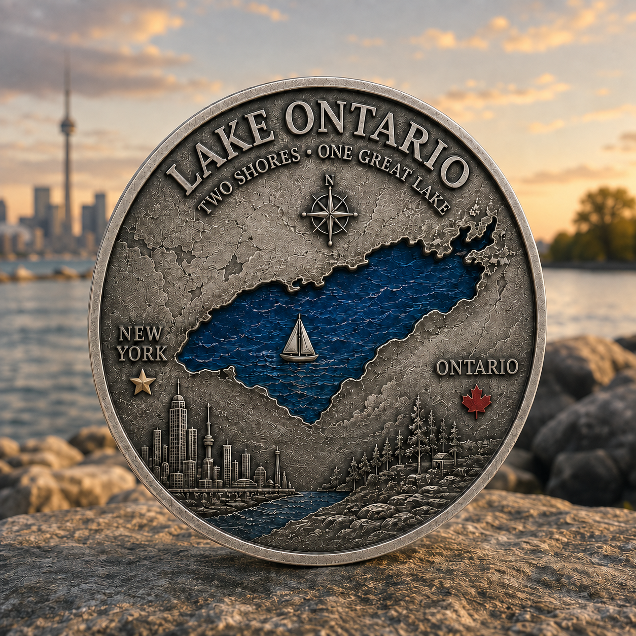 2026 Lake Ontario Commemorative Coin – Two Shores, One Great Lake