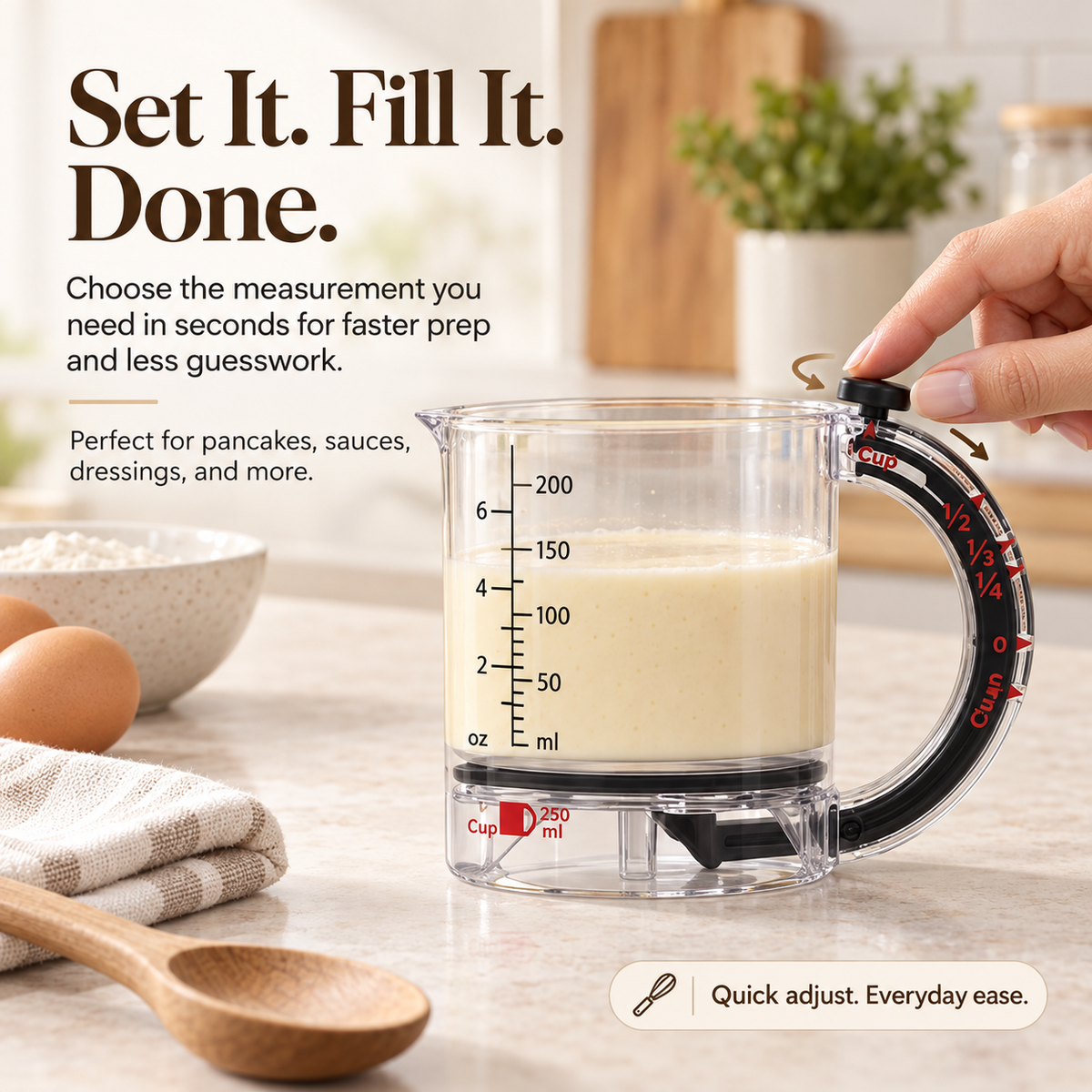 Adjustable Measuring Cup – One Cup for Every Measure