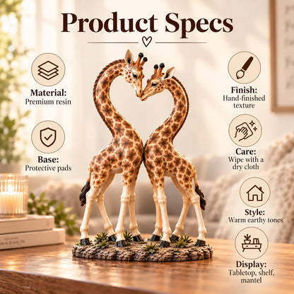 💕🎁Better Together – Giraffe Heart Sculpture 🦒♡🦒(✨Buy 2 Free Shipping)