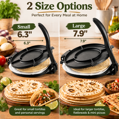 Cast Iron Tortilla Press – Make Perfect Homemade Tortillas at Home