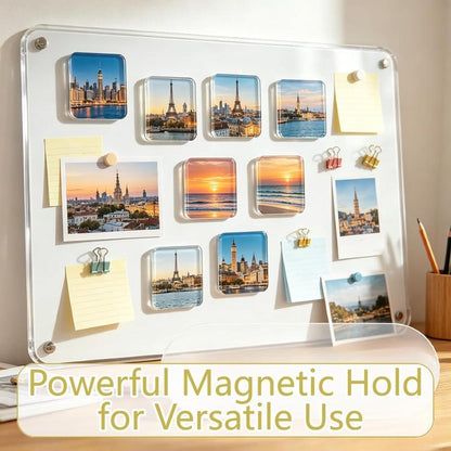 2"×2" Clear Acrylic Memory Display Frames – Mini Photo & Artwork Keepsake Holders for Home, Classroom & Office