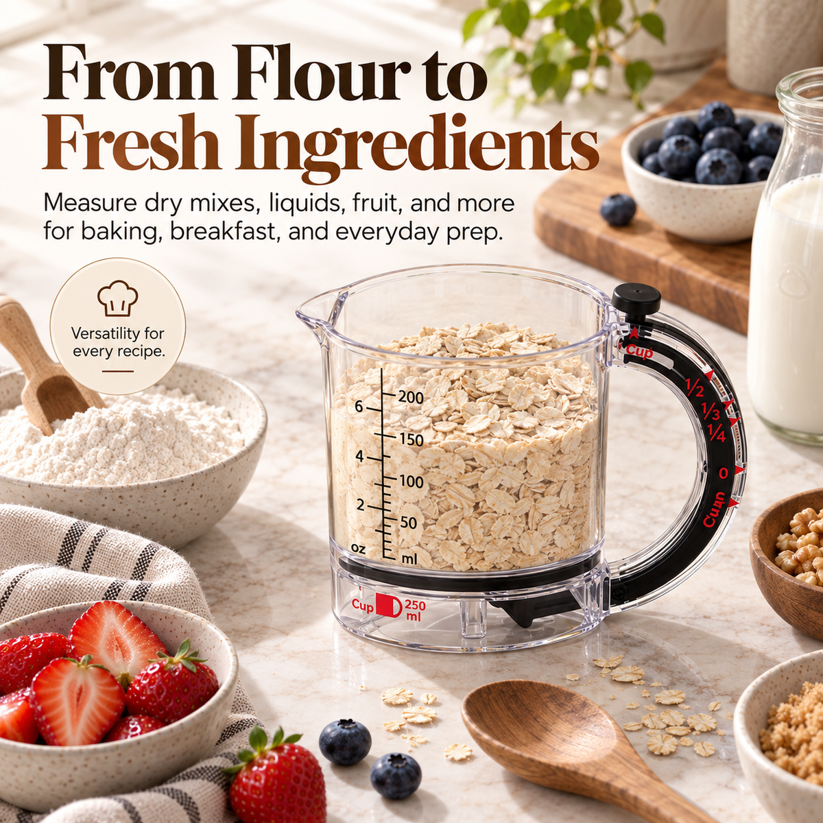 Adjustable Measuring Cup – One Cup for Every Measure