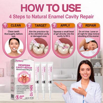 🔥TopSpire® DenPerm Cavity-Repair Natural Enamel Filling Gel