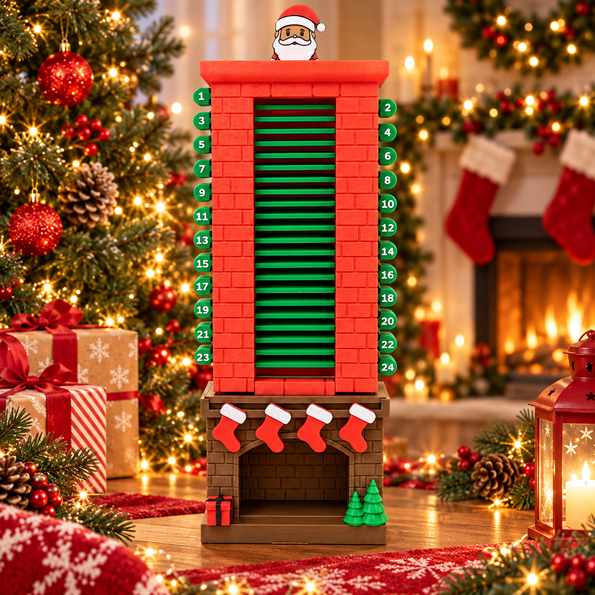 🎅 Santa Chimney 24-Day Christmas Countdown Calendar
