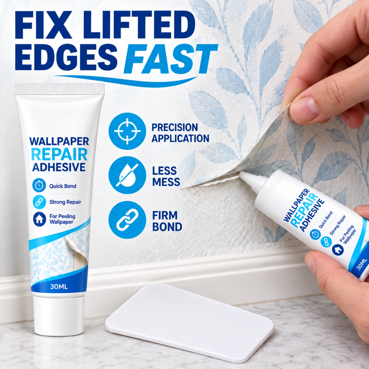🧱 Wallpaper Repair Adhesive Kit – Seam & Edge Repair Glue ✨