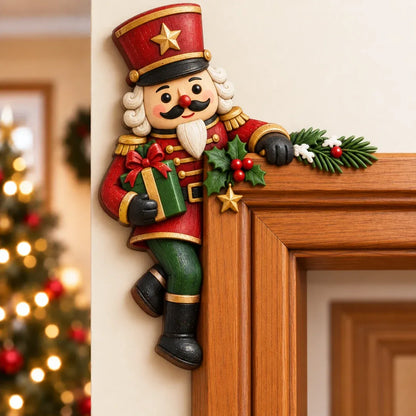 ⏰ LAST DAY 50% OFF 🎅 3D Sculpted Christmas Peekaboo Door Frame Corner Decor