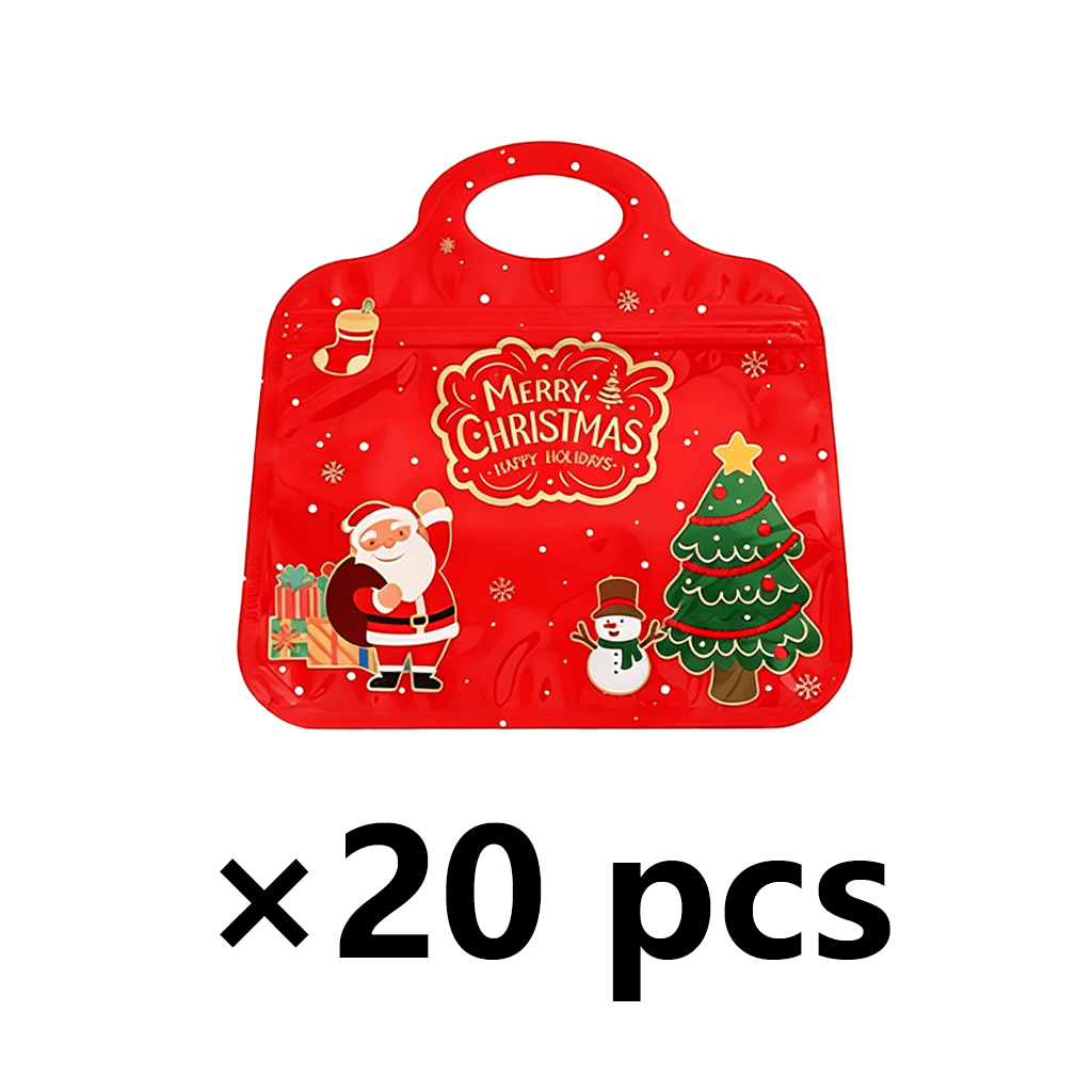 🎅Easy Fill, Easy Seal🎄Festive Self-Seal Treat Bags – Santa & Snowman Print🎅⛄
