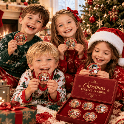 🎄 2026 Christmas Commemorative Coin – Solid Brass, Gold-Plated & Hard Enamel Keepsake